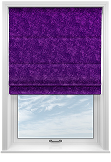 Caen Chenille, Purple - Roman Blind